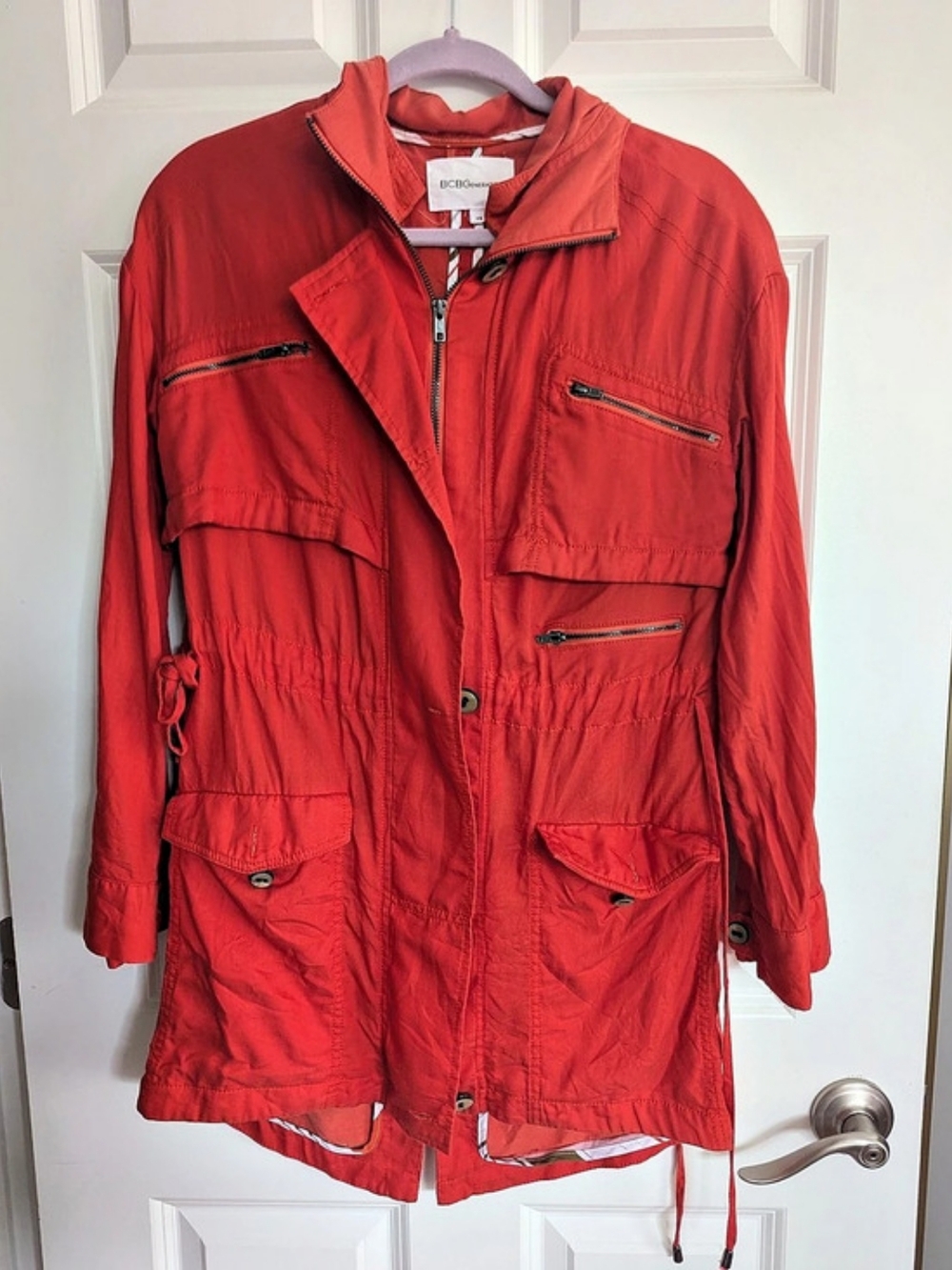 BCBG Generation Utility Jacket Red Size XS